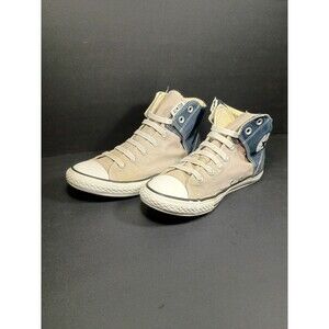 Converse Blue Grey Peel Back High Top Sneakers Shoe Juniors 6 Hip Hop